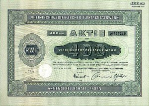 RWE-Aktie von 1958