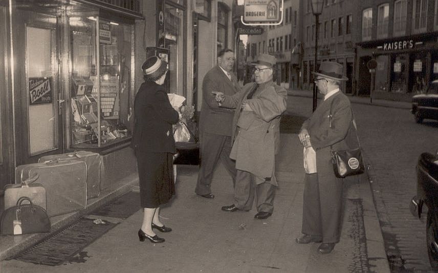 Eisendrath-Besuch aus Chigaco 1952 in Dorsten, Lippestraße