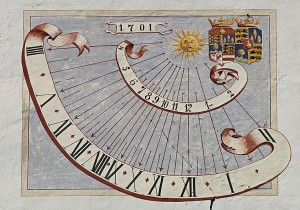 Sonnenuhr aus dem Jahr 1701