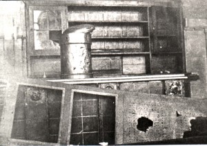 Von Belgiern zerstörte Einrichtung der Zeche 1924