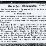 250 Milliarden für eine Woche Zeitungsbezug in Dorsten