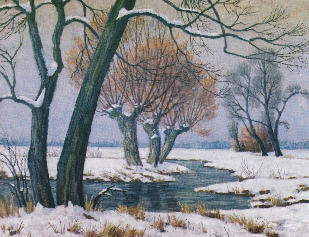 Schölzbach im Winter, Gemälde von Karl Korte