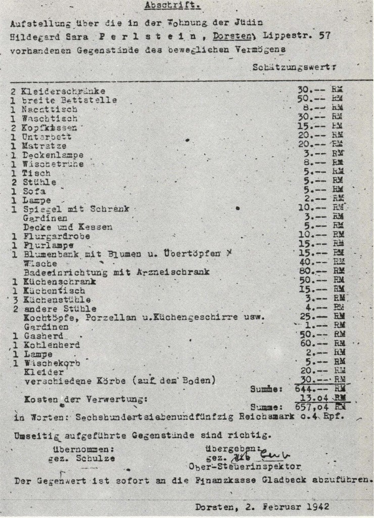 Inventarliste 1942