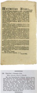 Emigranaten-Verordnung 1792; dadsurch sollten franz. Emigranten verhindert werden