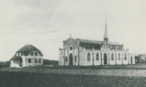 Marienkirche mit Pfarrhaus um 1909