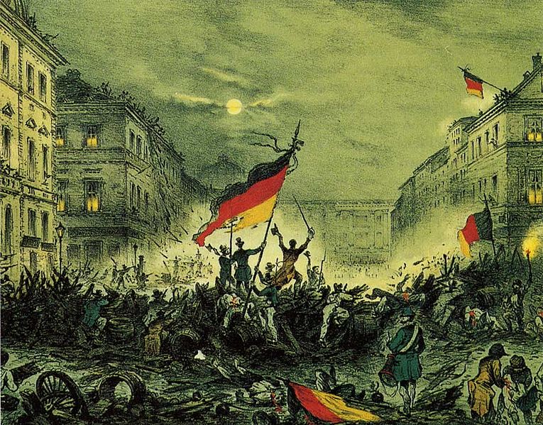 Barrikadenkämpfe in Berlin 1848