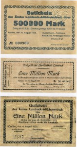 Notgeld-Scheine aus Lembeck