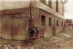 Granateneinschuss am Haus Schlotmann 1920