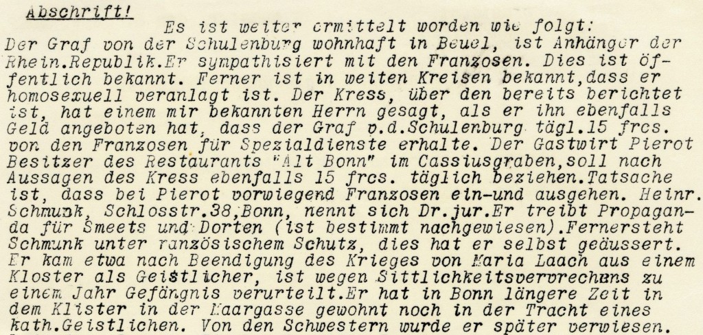 Ausriss aus dem Polizeibericht