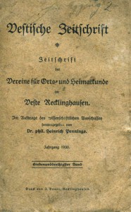 Titel Vestische Zeitschrift 1930