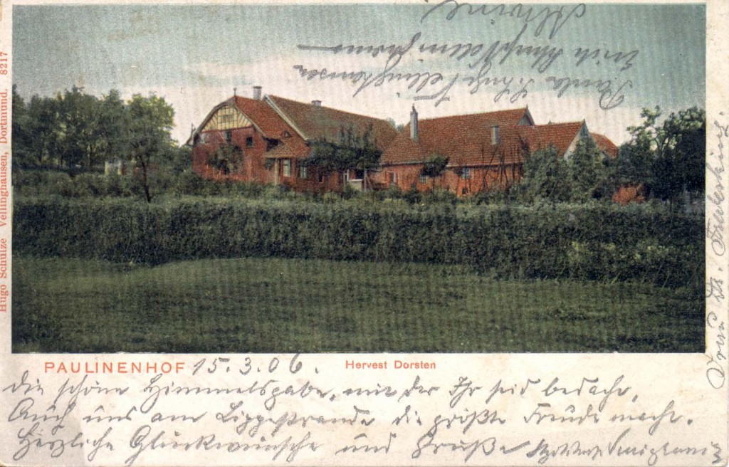 Paulinenhof in Hervest-Dorsten, zeitweiliger Wohnsitz von Fritz Tornow