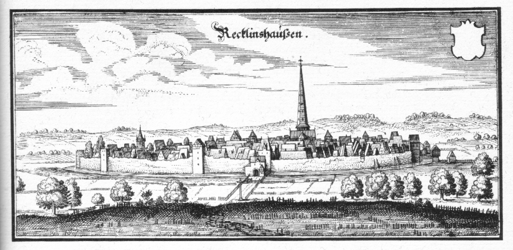 In Recklinghausen tagte der Vestische Landtag; Stich von M. Merian